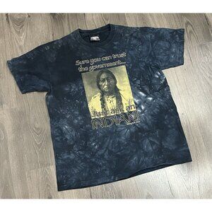 Skulbone Sitting Bull T Shirt Tie Dye Large Sure You Can Trust The Government